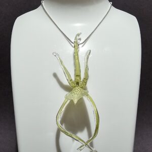 Dije de Orquídea Brassia Verrucosa (Incluye Cadena de Plata 925)