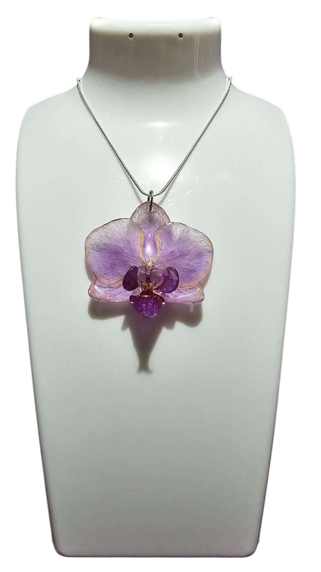 Dije de Orquídea Phanelopsis (Incluye Cadena de Plata 925)