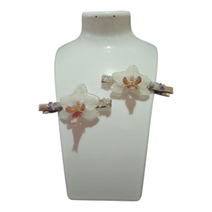 Pasadores para Cabello con Orquídea Phalaenopsis Artesanal