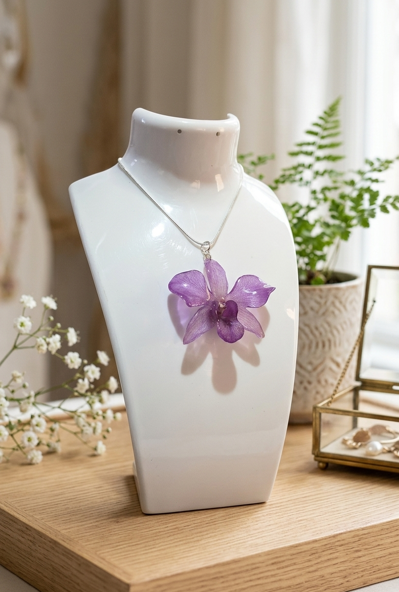 Dije de Orquídea (Incluye Cadena de Plata 925) - Image 4